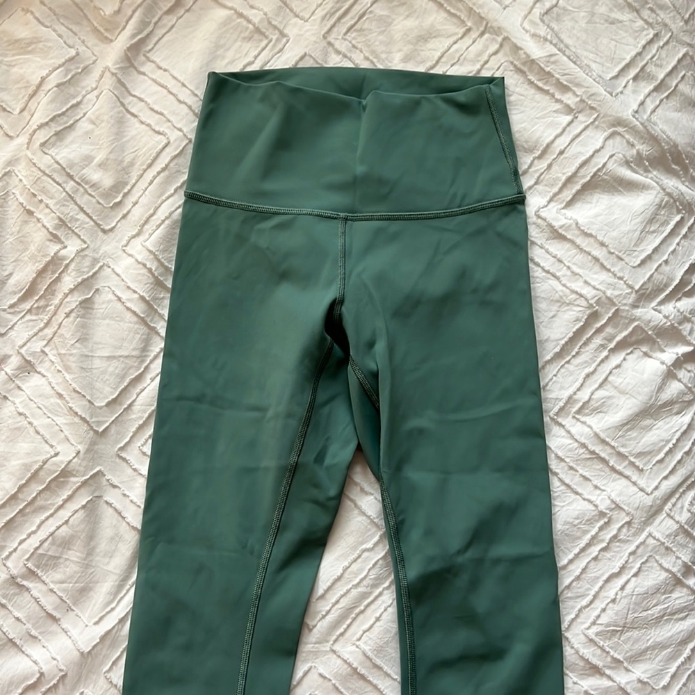 Teal Lululemon Wonder Under Leggings